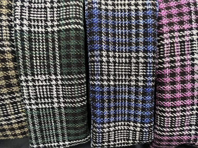 variety of checkered fabrics
