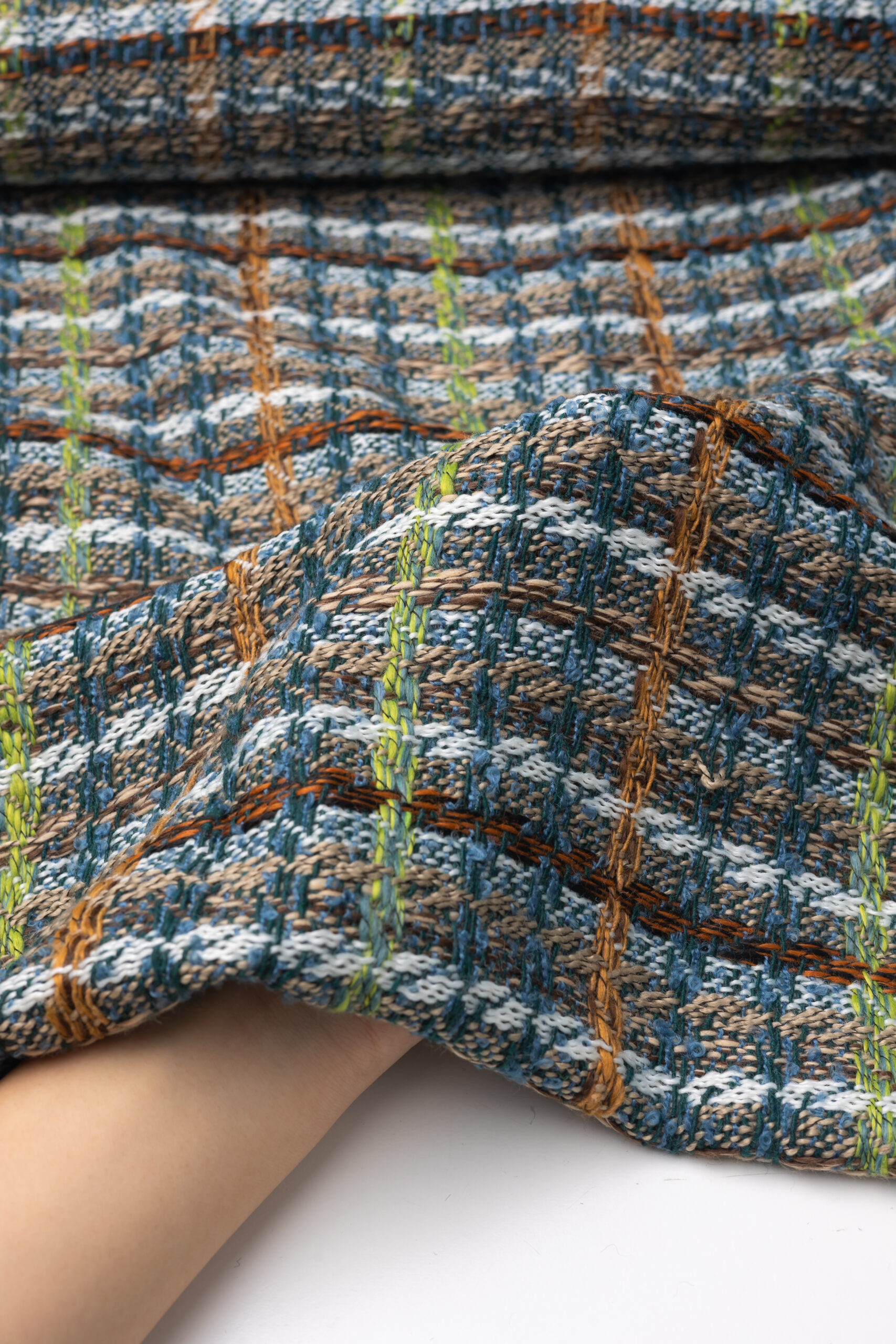 High quality boucle fancy yarn tweed fabric by Fursone textile manufacturer
