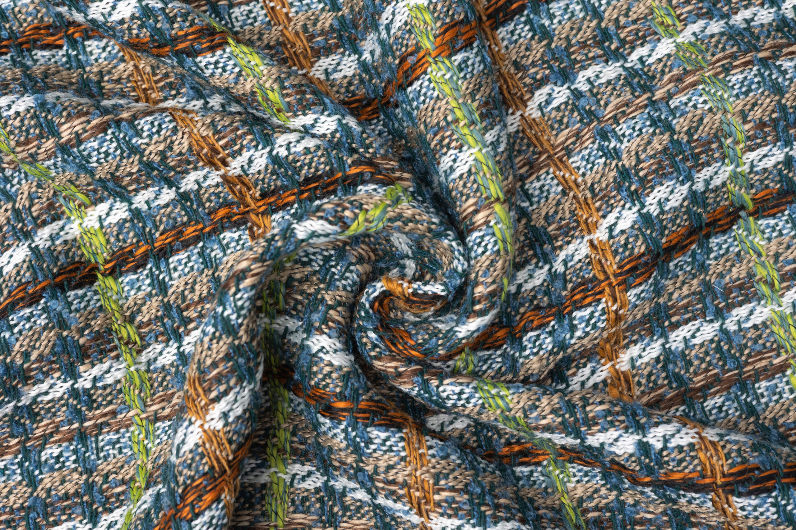 High quality boucle fancy yarn tweed fabric by Fursone textile manufacturer