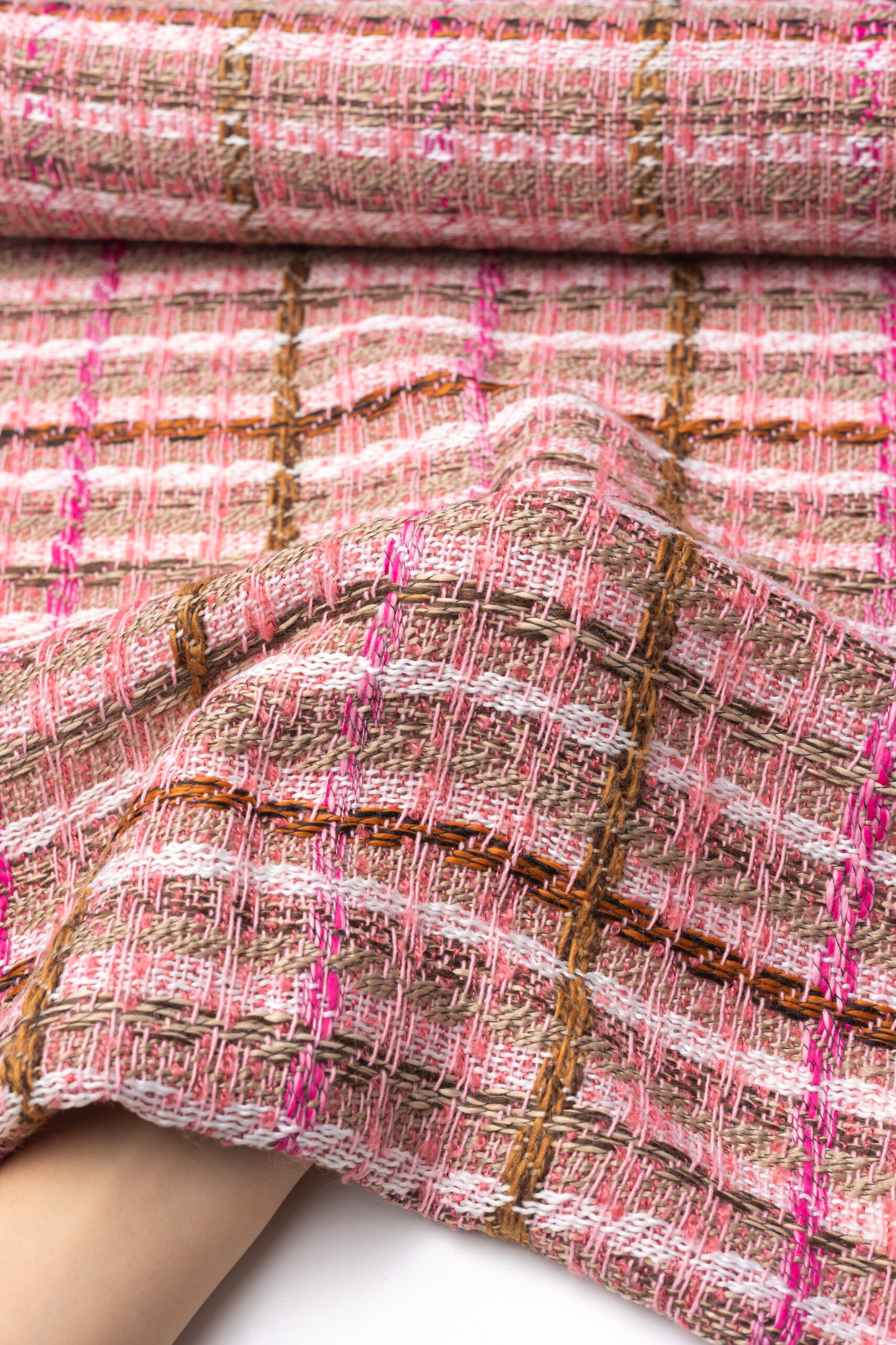 High quality boucle fancy yarn tweed fabric by Fursone textile manufacturer