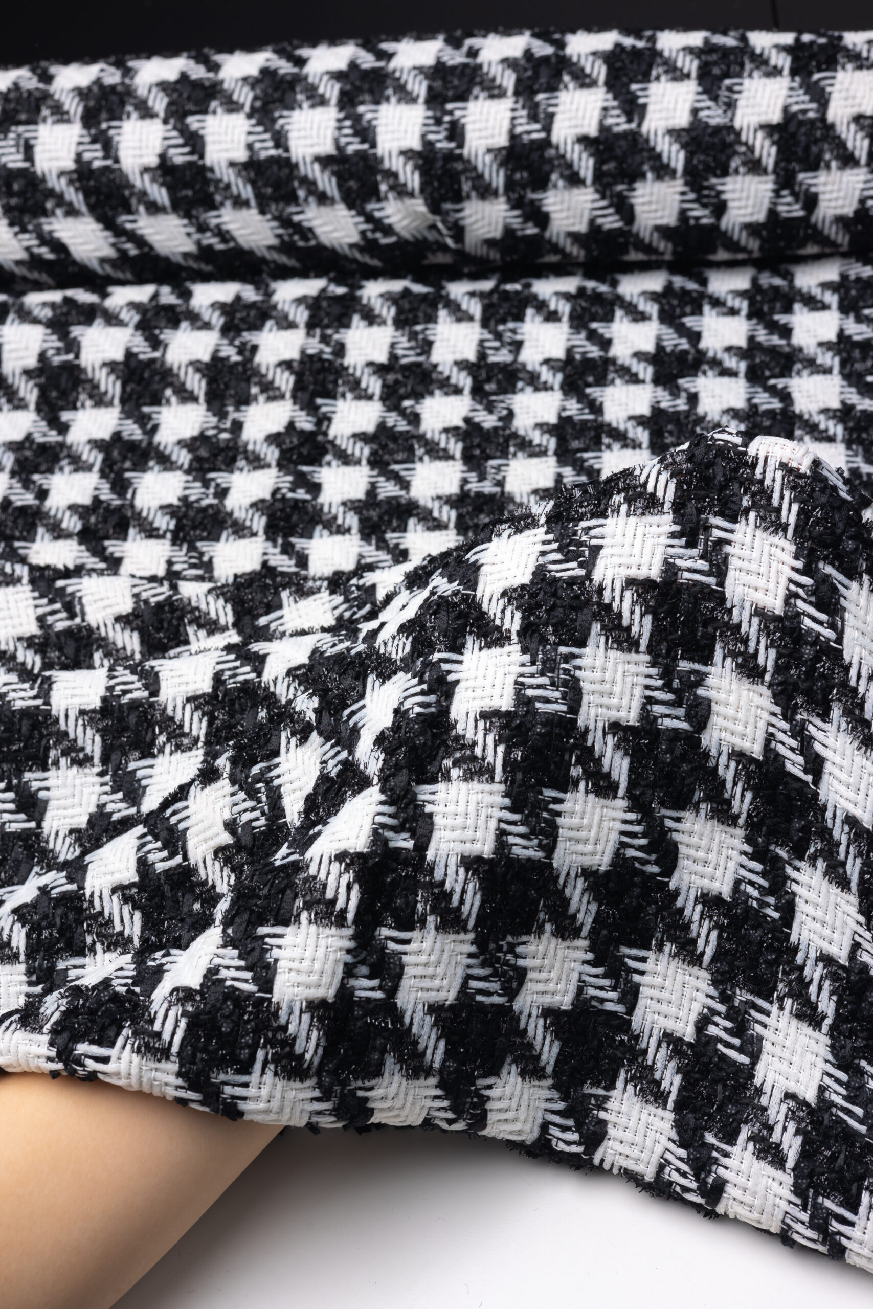 High quality boucle fancy yarn tweed fabric by Fursone textile manufacturer
