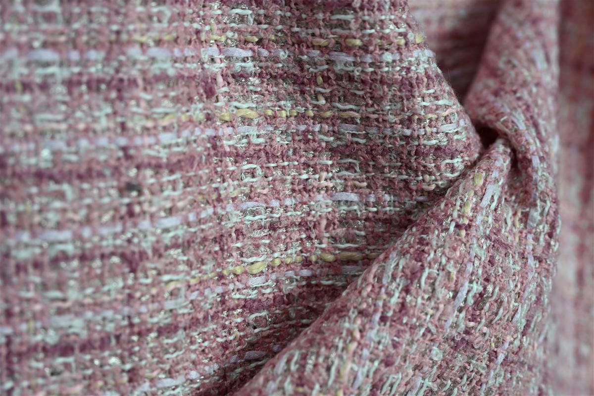 Gray metallic tweed fabric from Wenzhou China textile manufacturer Fursone