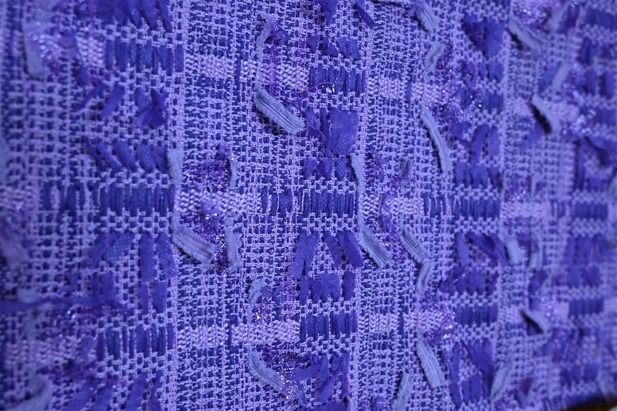 Cream bouclé tweed fabric wholesale from Wenzhou textile manufacturer Fursone