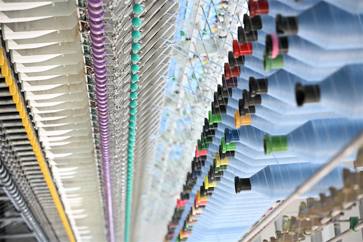 Tweed fabric manufacturing process in Fursone factory, Wenzhou China 013
