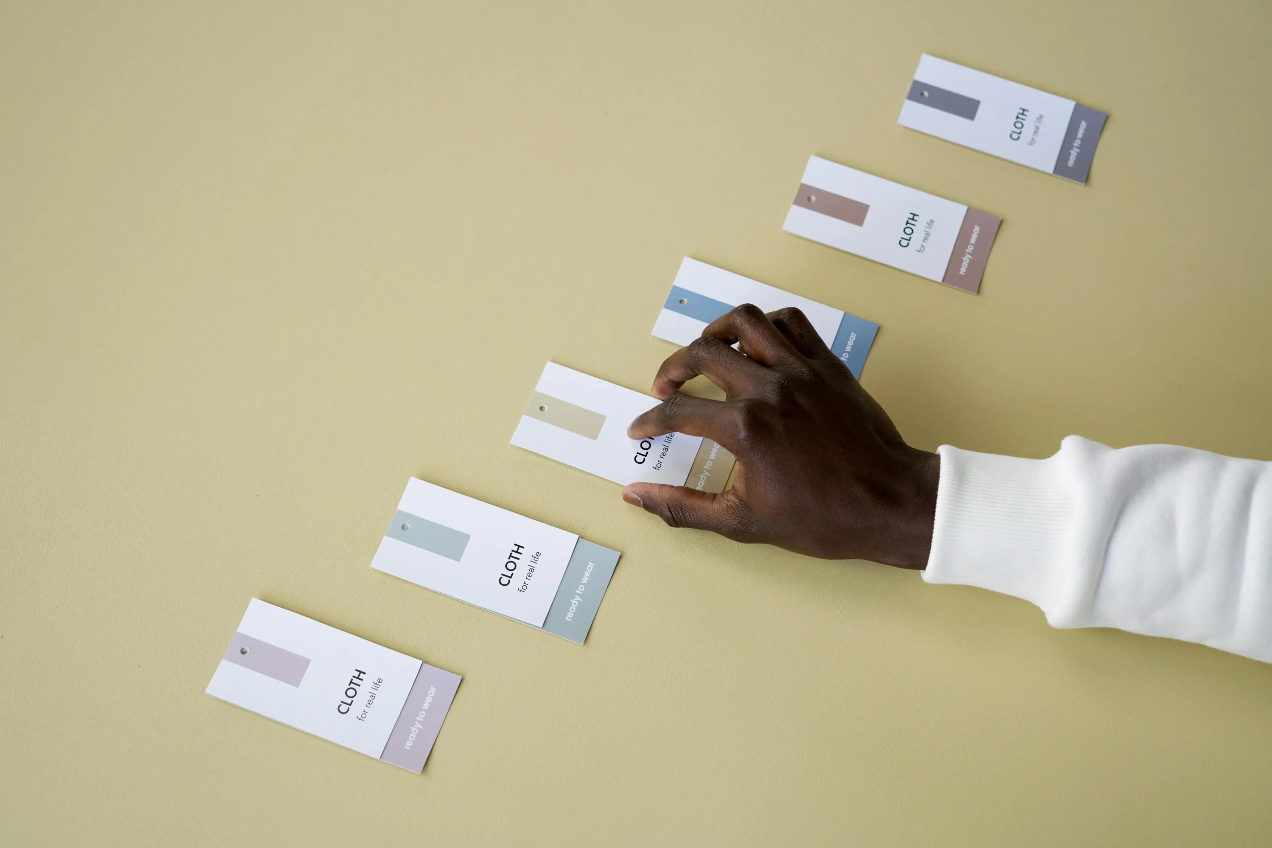 boucl fabric sample cards