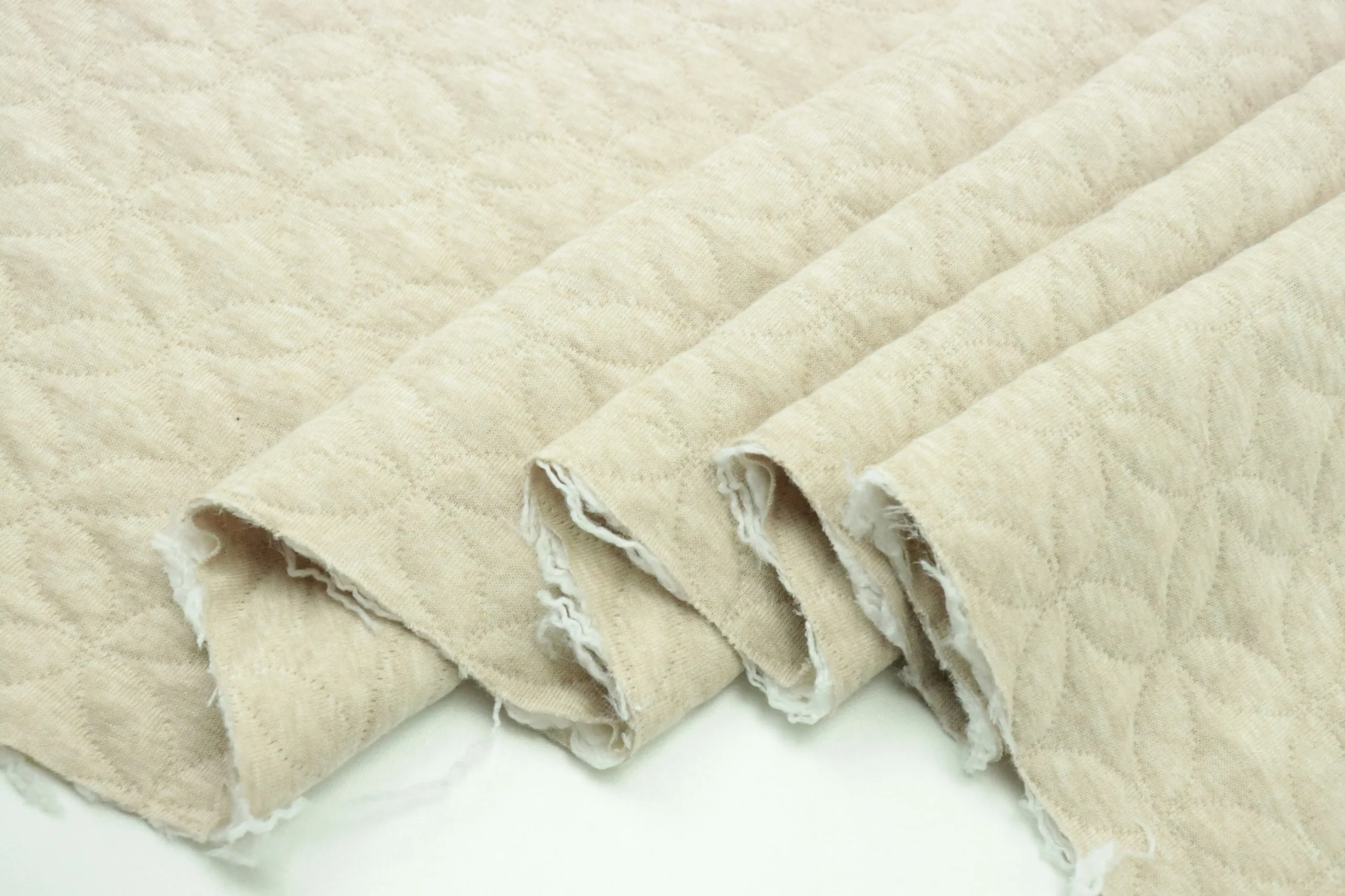 cream beige boucl tweed close-up