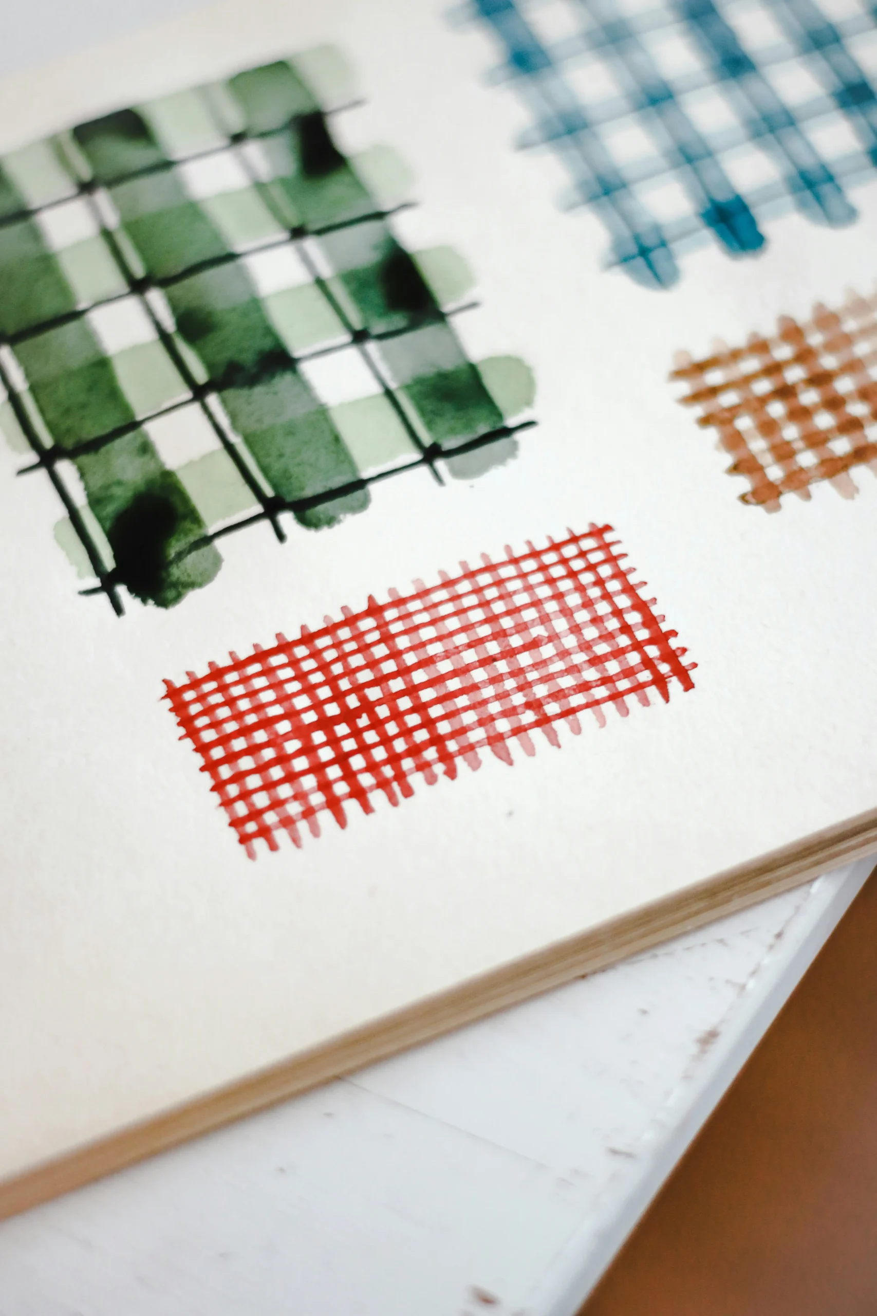 fabric swatch samples on table